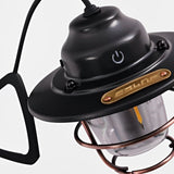 Vintage Style Waterproof LED Camping Lantern USB Rechargeable Outdoor Hanging Light for Garden Yard