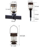 Vintage Style Waterproof Solar Powered Outdoor Lantern for Garden Patio and Balcony Lighting