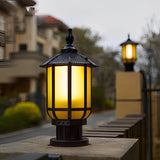 Vintage Waterproof Exterior Post Lantern IP55 LED 12W Dimmable Garden Pillar Light for Fences