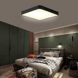 Minimalist Square LED Flush Mount Ceiling Light Modern PVC Metal Fixture for Bedrooms