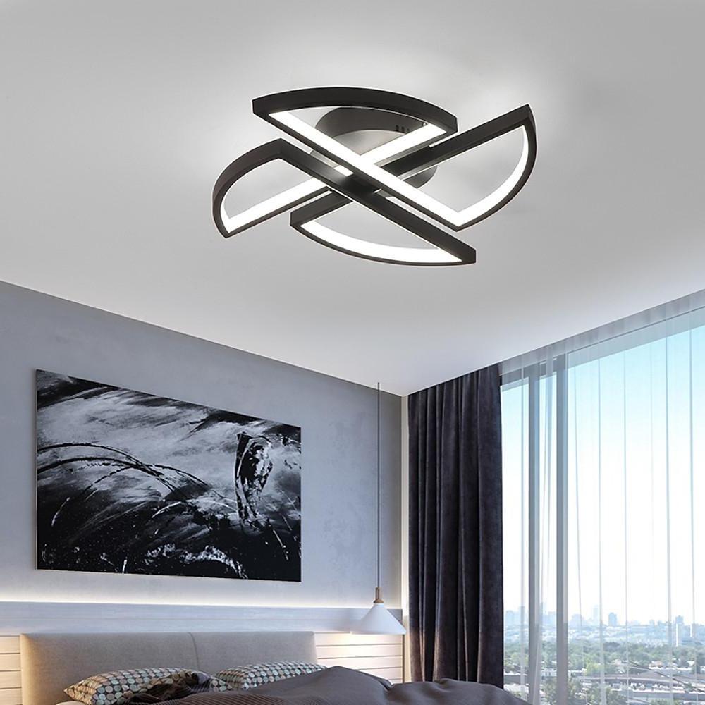 Modern Geometric 4 Semi Circle LED Ceiling Light Flush Mount for Living Room and Bedroom