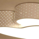 Modern Dimmable Heart Shaped LED Flush Mount Ceiling Light with Remote Control Metal Fixture