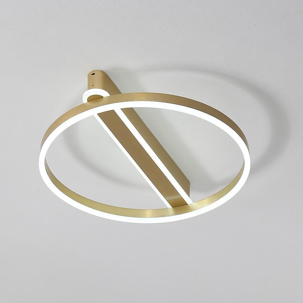 Modern Circle Design Dimmable LED Flush Mount Ceiling Light for Bedroom Living Room Dining