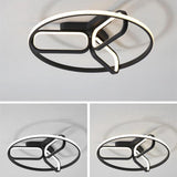Geometric Rounded Rectangle LED Flush Mount Ceiling Light for Modern Bedroom Decor