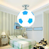 Modern Sports Football Globe Ceiling Light Flush Mount Soccer Lamp for Kids Bedroom