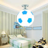 Modern Sports Football Globe Ceiling Light Flush Mount Soccer Lamp for Kids Bedroom