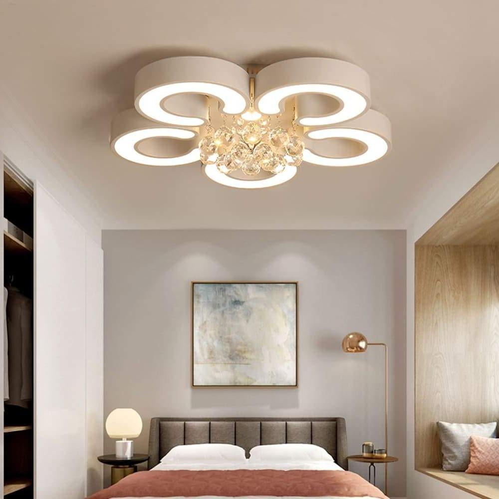 Modern Flower Cluster LED Ceiling Light Dimmable Flush Mount Fixture for Bedroom and Living Room