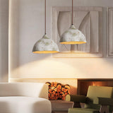 Wabi Sabi Pear Shape Ceramic and Wood Pendant Light for Modern Interior Decor