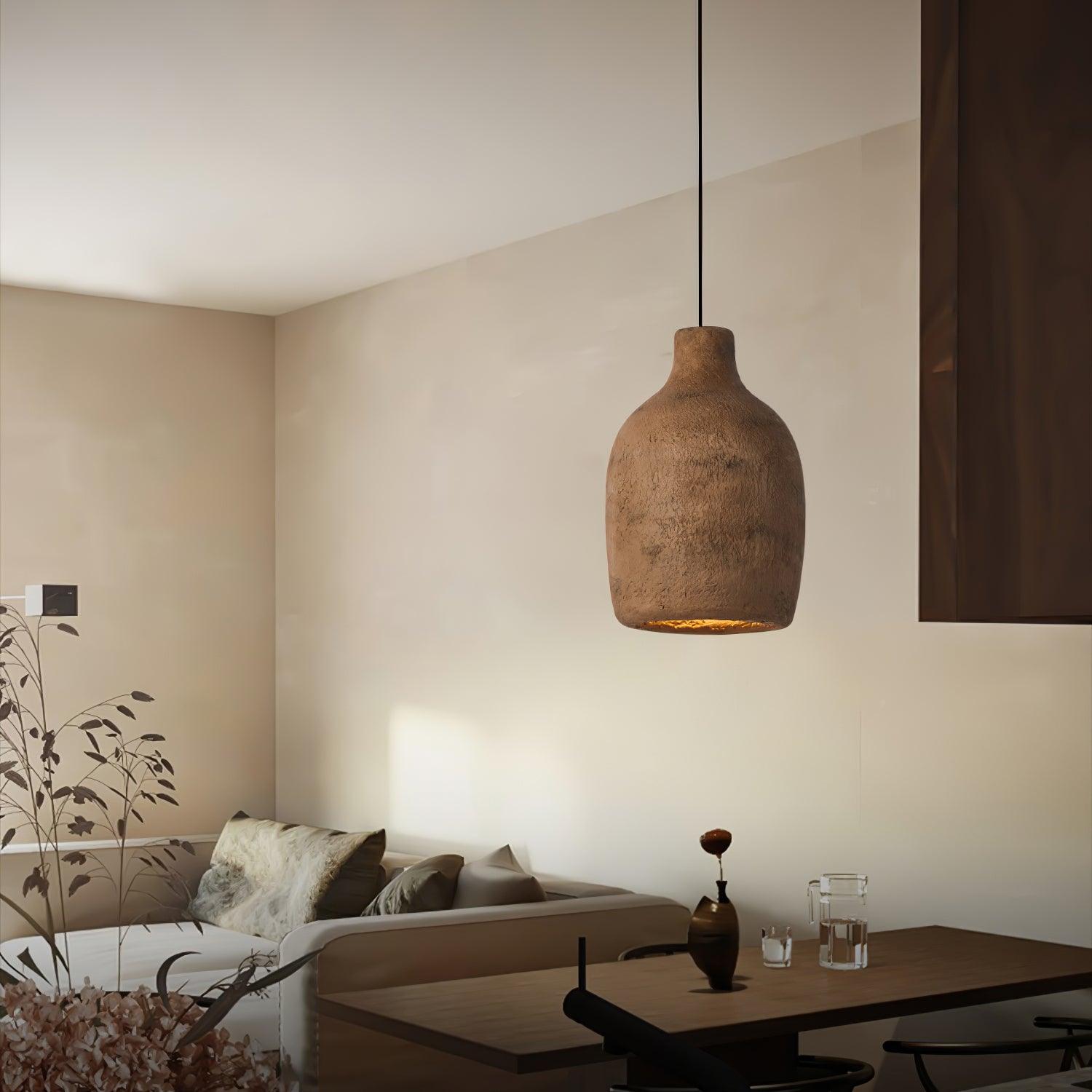 Wabi Sabi Resin Milk Can Pendant Lamp Artistic Minimalist Interior Hanging Light