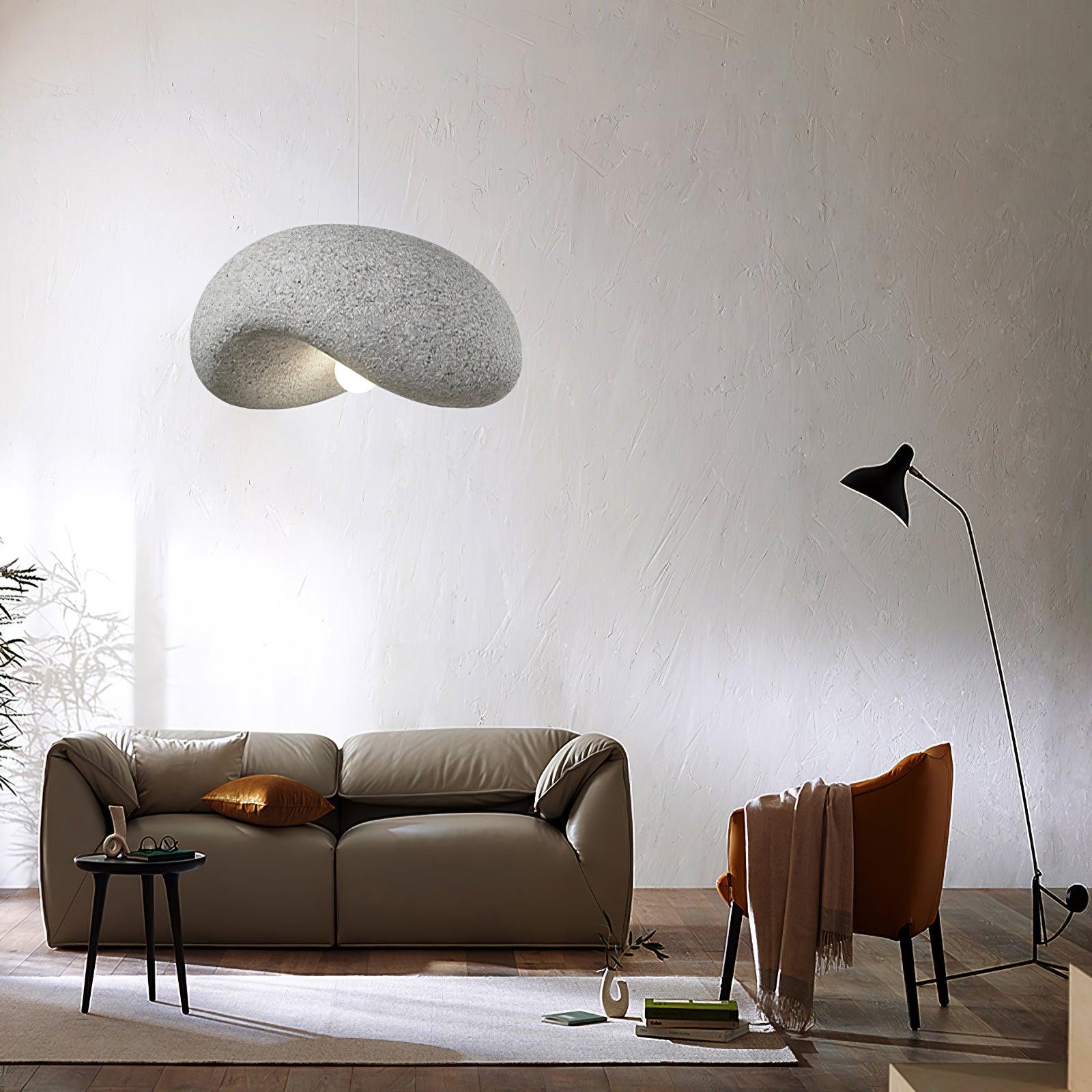 Wabi Sabi Speckled Resin Pendant Lamp Modern Minimalist Organic Hanging Ceiling Light