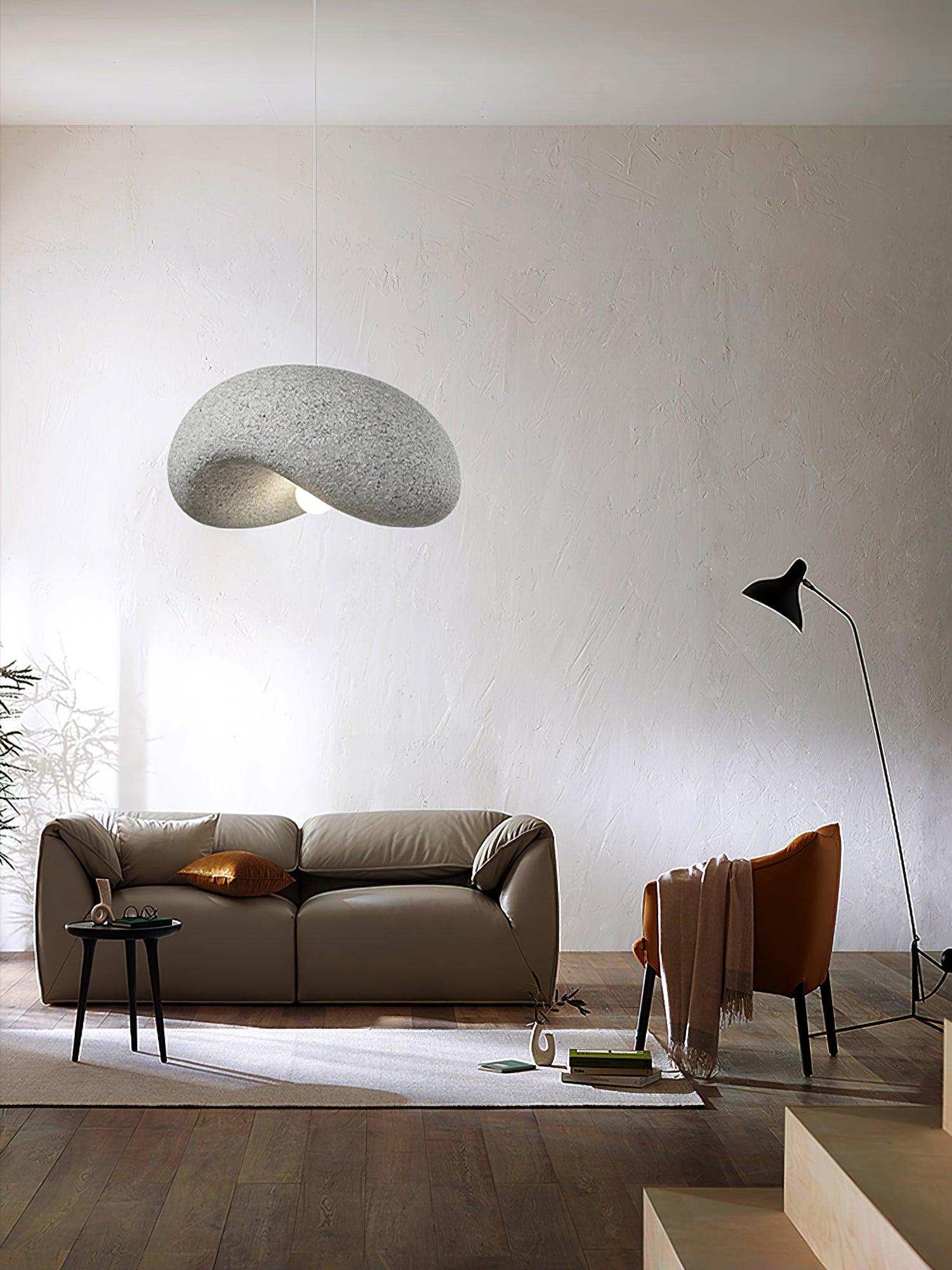 Wabi Sabi Speckled Resin Pendant Lamp Modern Minimalist Organic Hanging Ceiling Light