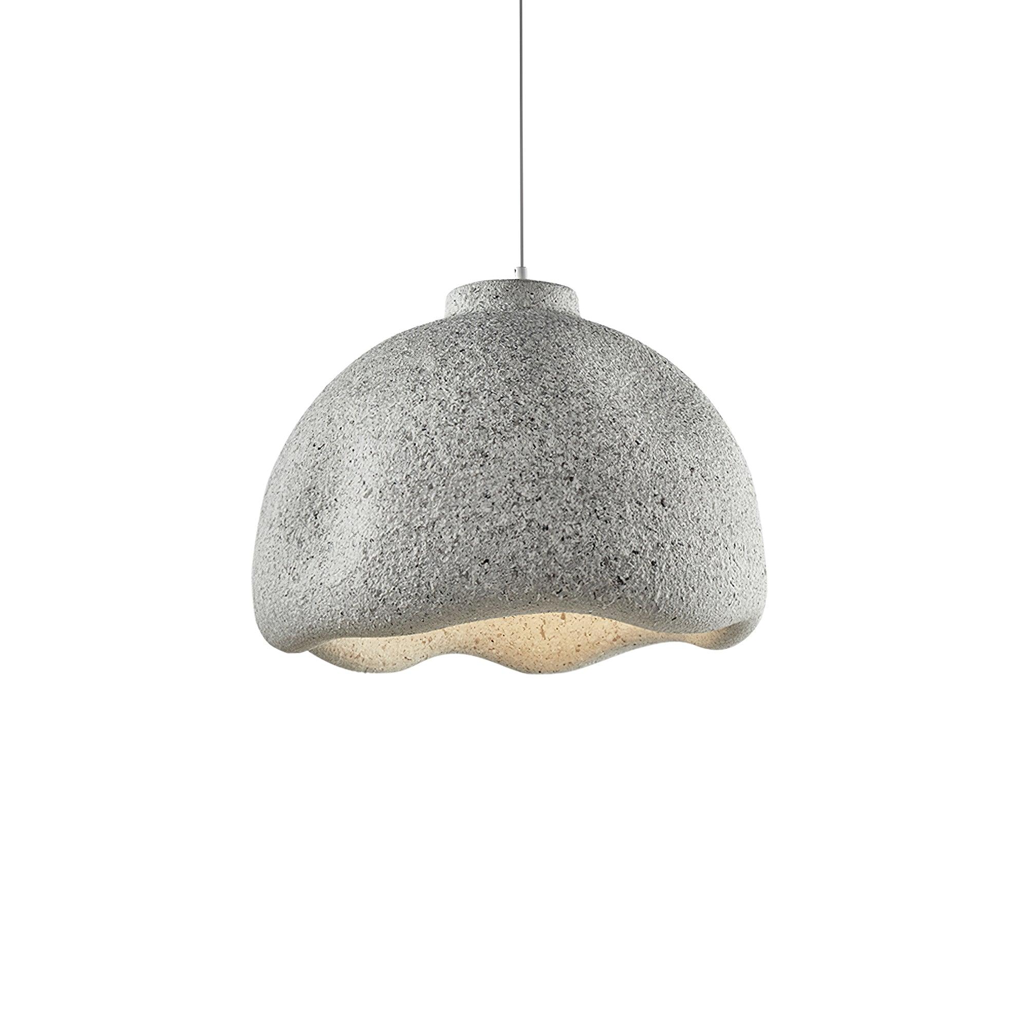 Wabi Sabi Textured Speckled Bell Pendant Lamp for Minimalist Nordic Interior Lighting