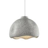 Wabi Sabi Textured Speckled Bell Pendant Lamp for Minimalist Nordic Interior Lighting
