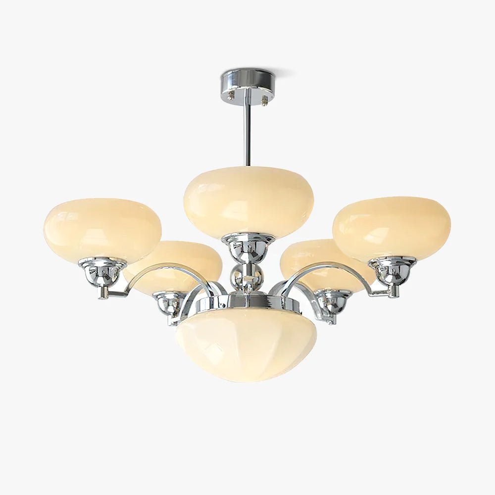 Warre Crown Modern Glass Globe Chandelier with Adjustable Rod for Indoor Lighting