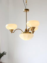 Warre Crown Modern Glass Globe Chandelier with Adjustable Rod for Indoor Lighting