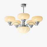 Warre Crown Modern Glass Globe Chandelier with Adjustable Rod for Indoor Lighting