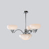 Warre Crown Modern Glass Globe Chandelier with Adjustable Rod for Indoor Lighting