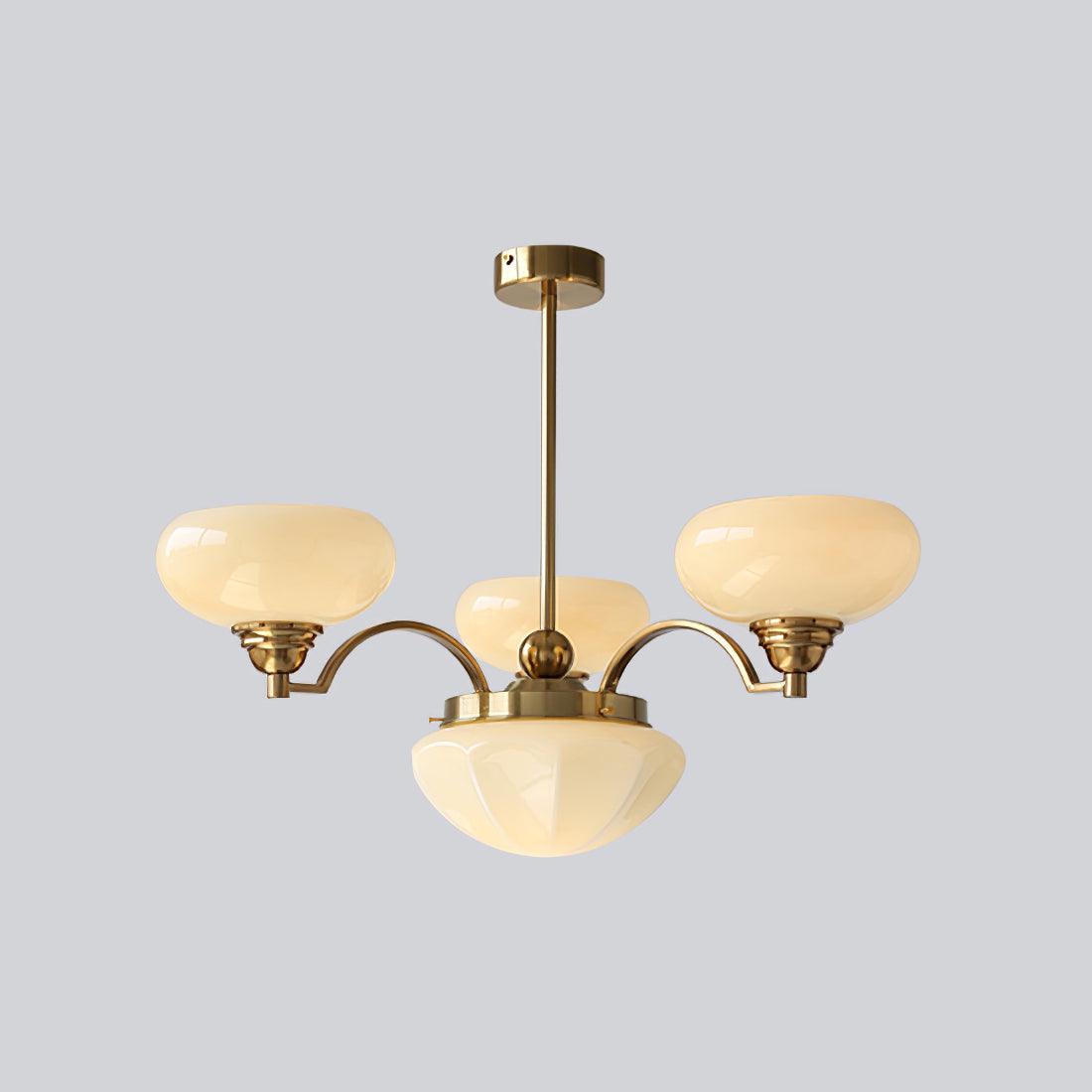 Warre Crown Modern Glass Globe Chandelier with Adjustable Rod for Indoor Lighting