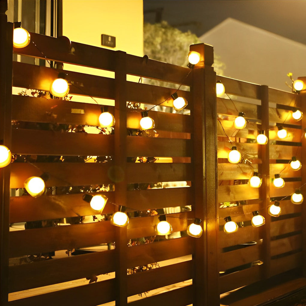 Waterproof 40 LED Globe String Lights Solar Battery USB Powered Warm White Decorative Outdoor Lighting