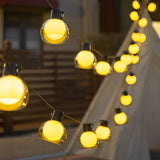 Waterproof 40 LED Globe String Lights Solar Battery USB Powered Warm White Decorative Outdoor Lighting