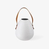 Waterproof Beehive Garden Lantern LED Portable Patio Table Lamp with Leather Handle