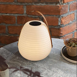 Waterproof Beehive Garden Lantern LED Portable Patio Table Lamp with Leather Handle