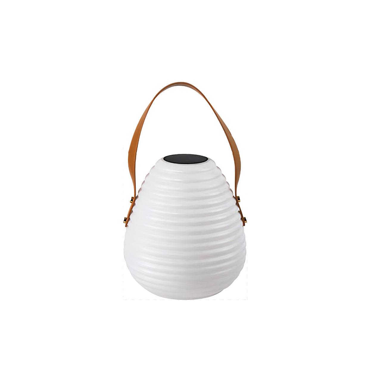 Waterproof Beehive Garden Lantern LED Portable Patio Table Lamp with Leather Handle