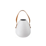 Waterproof Beehive Garden Lantern LED Portable Patio Table Lamp with Leather Handle