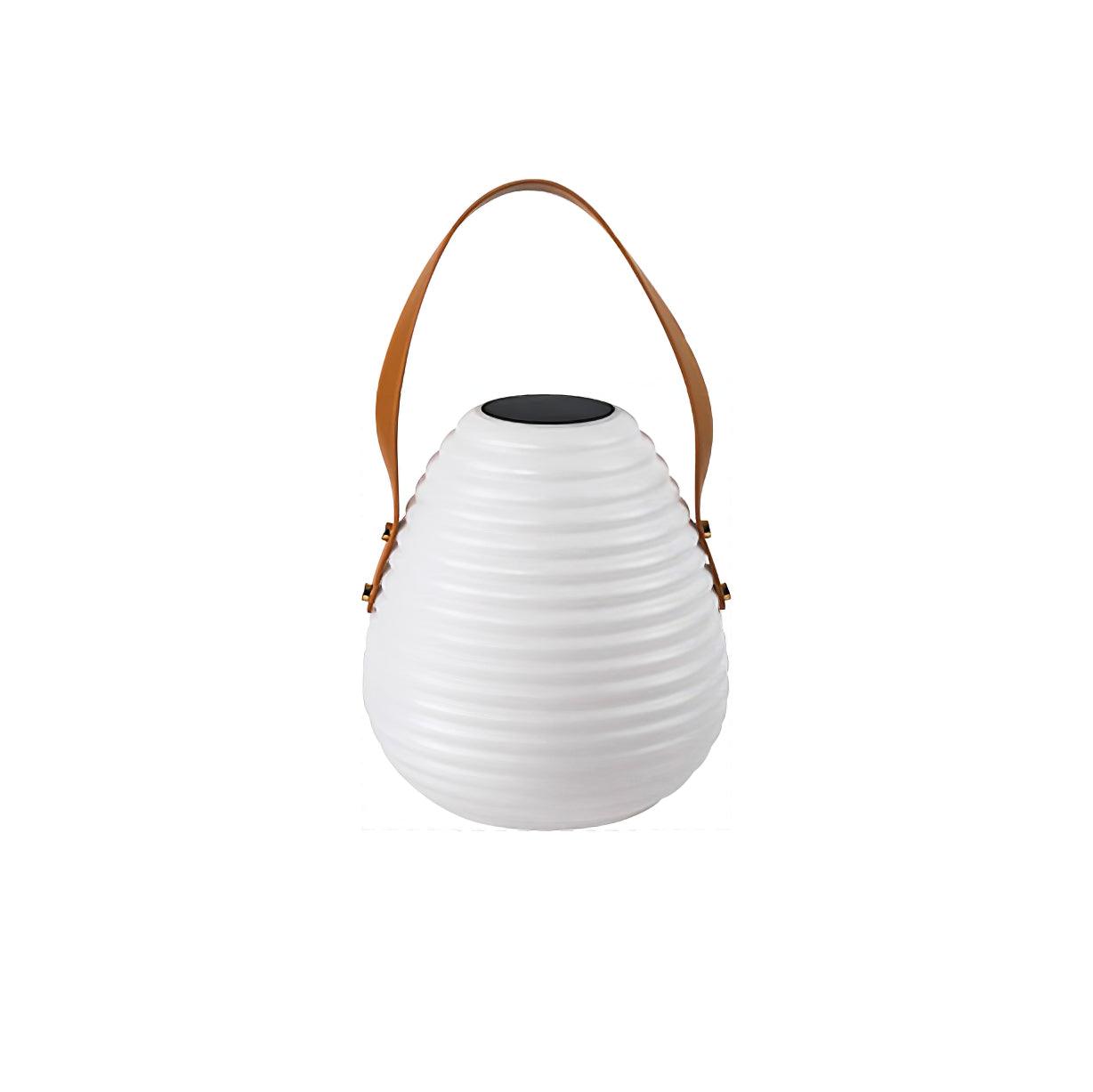 Waterproof Beehive Garden Lantern LED Portable Patio Table Lamp with Leather Handle