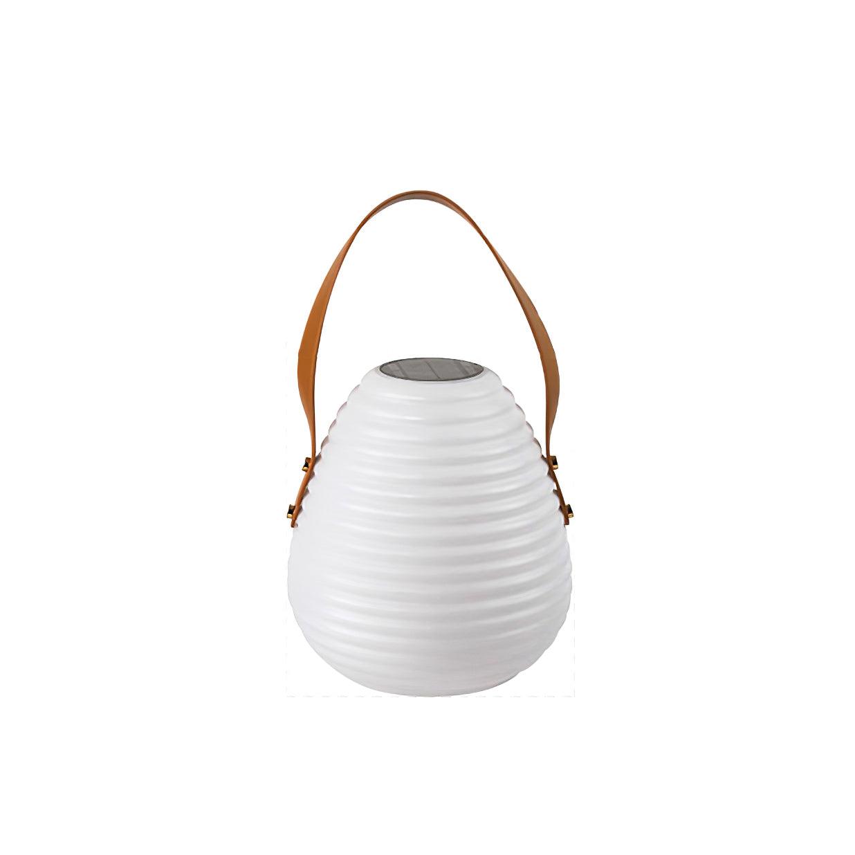 Waterproof Beehive Garden Lantern LED Portable Patio Table Lamp with Leather Handle