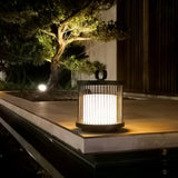 Waterproof Black Retro Cage Outdoor Lantern Modern Decorative Floor Light for Garden