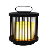 Waterproof Black Retro Cage Outdoor Lantern Modern Decorative Floor Light for Garden