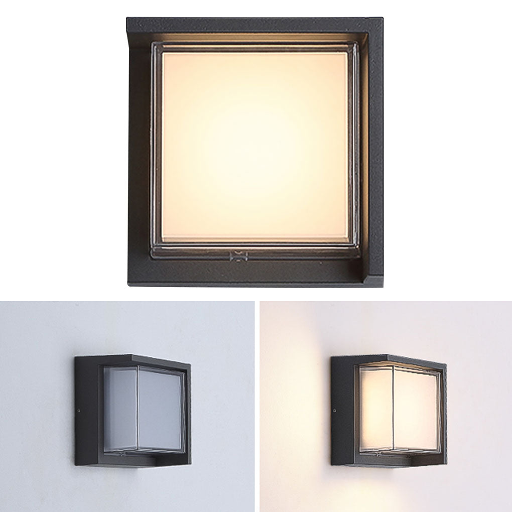 Waterproof IP54 Outdoor LED Wall Lights for Garden Villa Round and Square Die Cast Aluminum Fixtures