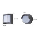 Waterproof IP54 Outdoor LED Wall Lights for Garden Villa Round and Square Die Cast Aluminum Fixtures