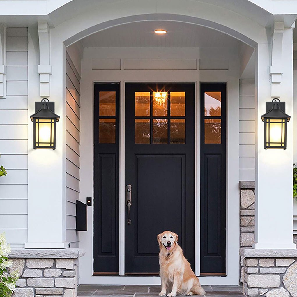 Waterproof LED Outdoor Wall Light with Light Sensor for Exterior Courtyard and Villa Sconce