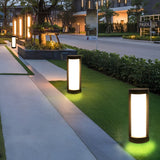 Waterproof Modern Black LED Solar Post Light for Outdoor Garden Pathway and Landscape