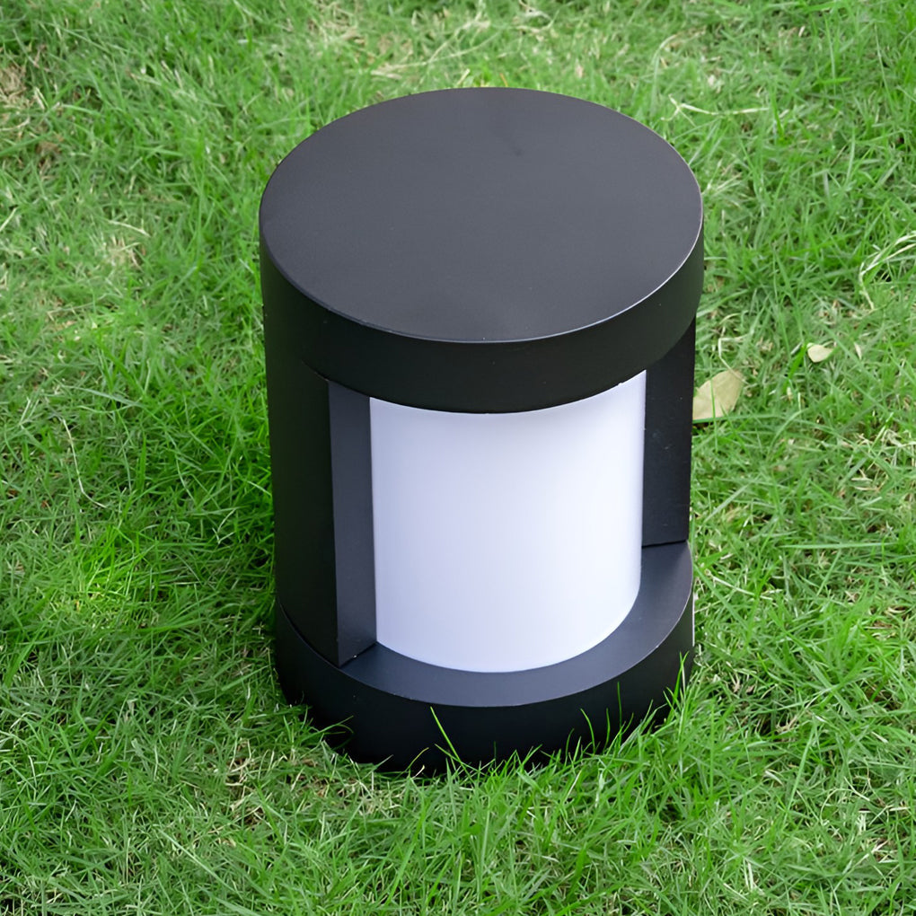 Waterproof Modern Black LED Solar Post Light for Outdoor Garden Pathway and Landscape