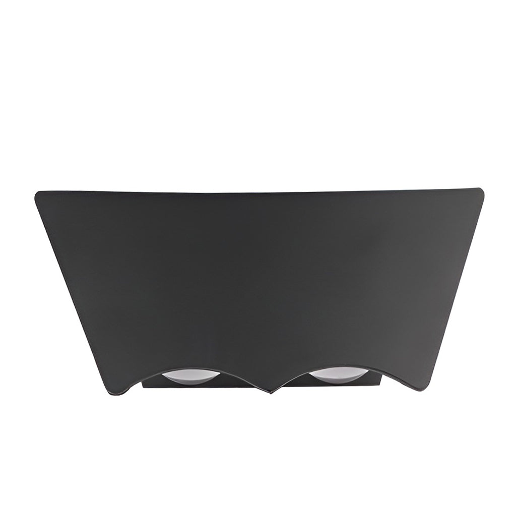 Waterproof Modern Black LED Wall Sconce Up and Down Porch Light for Outdoor Indoor Use