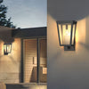 Waterproof Modern Square Solar Powered LED Outdoor Wall Sconce for Porch and Garden
