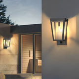 Waterproof Modern Square Solar Powered LED Outdoor Wall Sconce for Porch and Garden