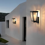Waterproof Modern Square Solar Powered LED Outdoor Wall Sconce for Porch and Garden