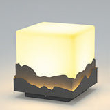 Waterproof Mountain Scene Solar Post Cap Light Outdoor LED Landscape Decorative Fence Lighting