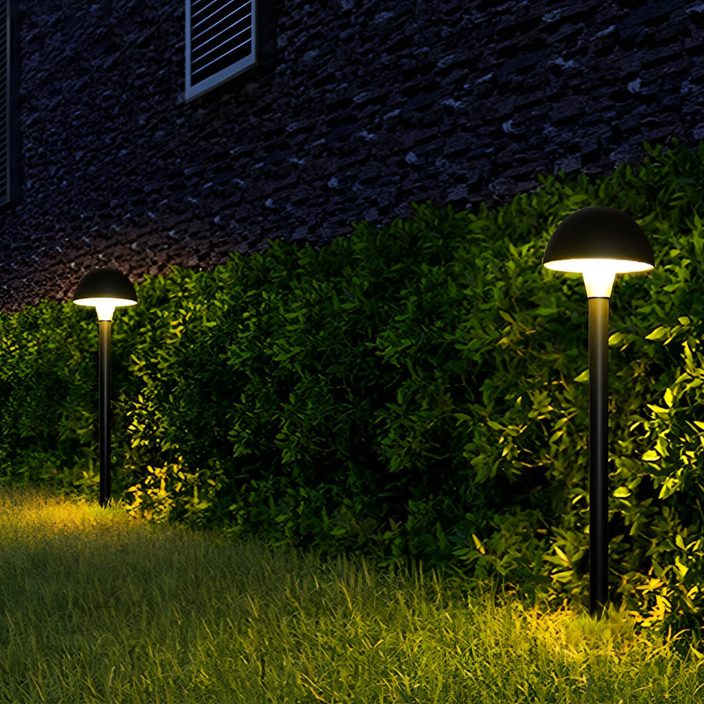 Waterproof Mushroom LED Garden Lawn Lamp Black Aluminum Landscape Pathway Lighting Fixture