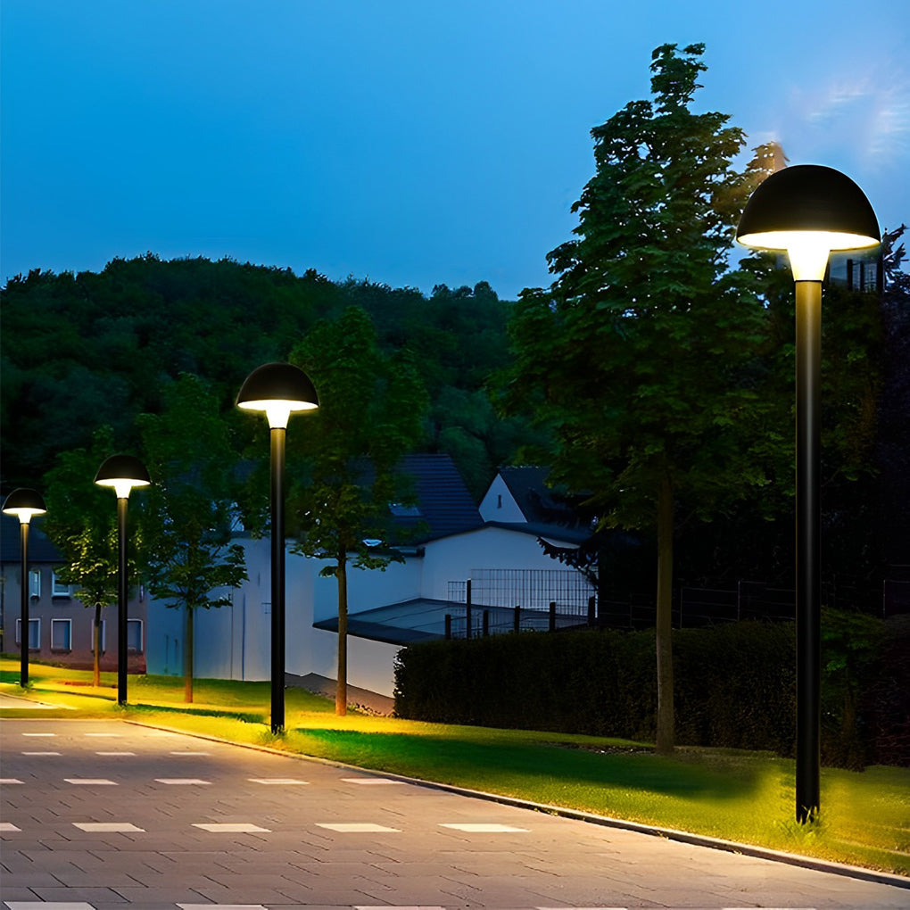 Waterproof Mushroom LED Garden Lawn Lamp Black Aluminum Landscape Pathway Lighting Fixture