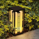 Waterproof Outdoor Garden Lawn Lamp Stainless Steel Landscape Light with Decorative Hollow Flower Pattern