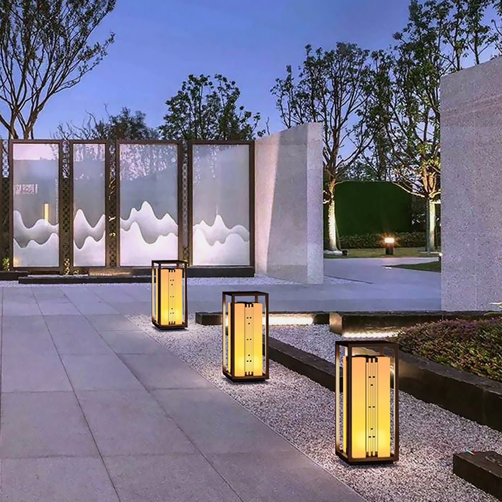 Waterproof Outdoor Garden Lawn Lamp Stainless Steel Landscape Light with Decorative Hollow Flower Pattern