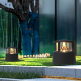 Waterproof Outdoor LED Fence Post Light Sand Gray Landscape Decorative Lamp for Garden and Villa
