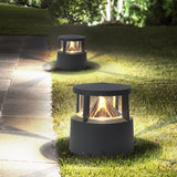 Waterproof Outdoor LED Fence Post Light Sand Gray Landscape Decorative Lamp for Garden and Villa