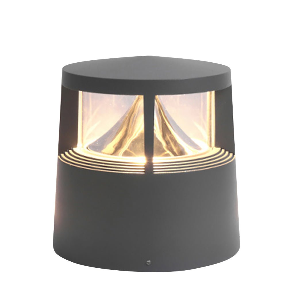 Waterproof Outdoor LED Fence Post Light Sand Gray Landscape Decorative Lamp for Garden and Villa