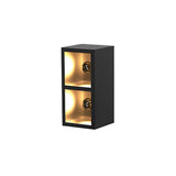 Waterproof Outdoor LED Wall Sconce with Integrated Flowerpot Black Exterior Light